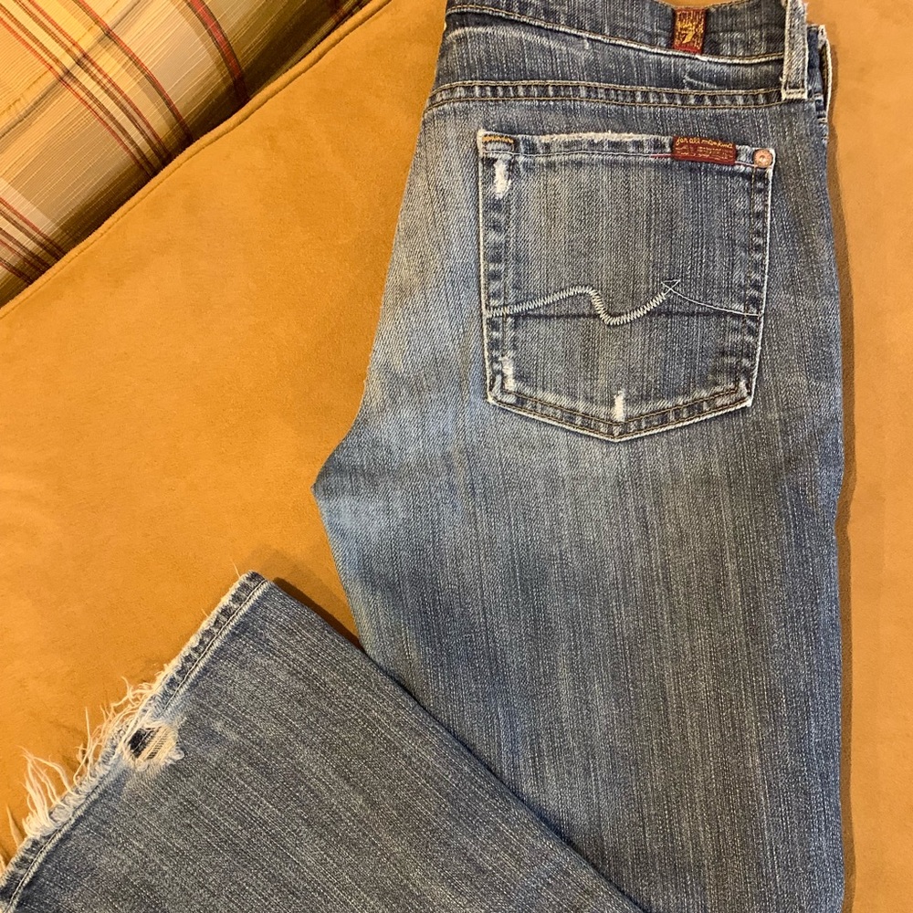 7 For All Mankind light wash bootcut jean